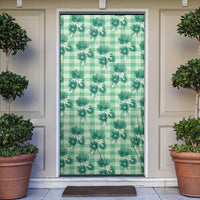 Green Palaka Hawaii Door Cover Hawaiian Lehua Blossoms LT05 Green - Polynesian Pride