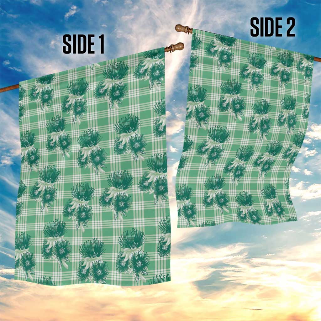 Green Palaka Hawaii Garden Flag Hawaiian Lehua Blossoms LT05 - Polynesian Pride