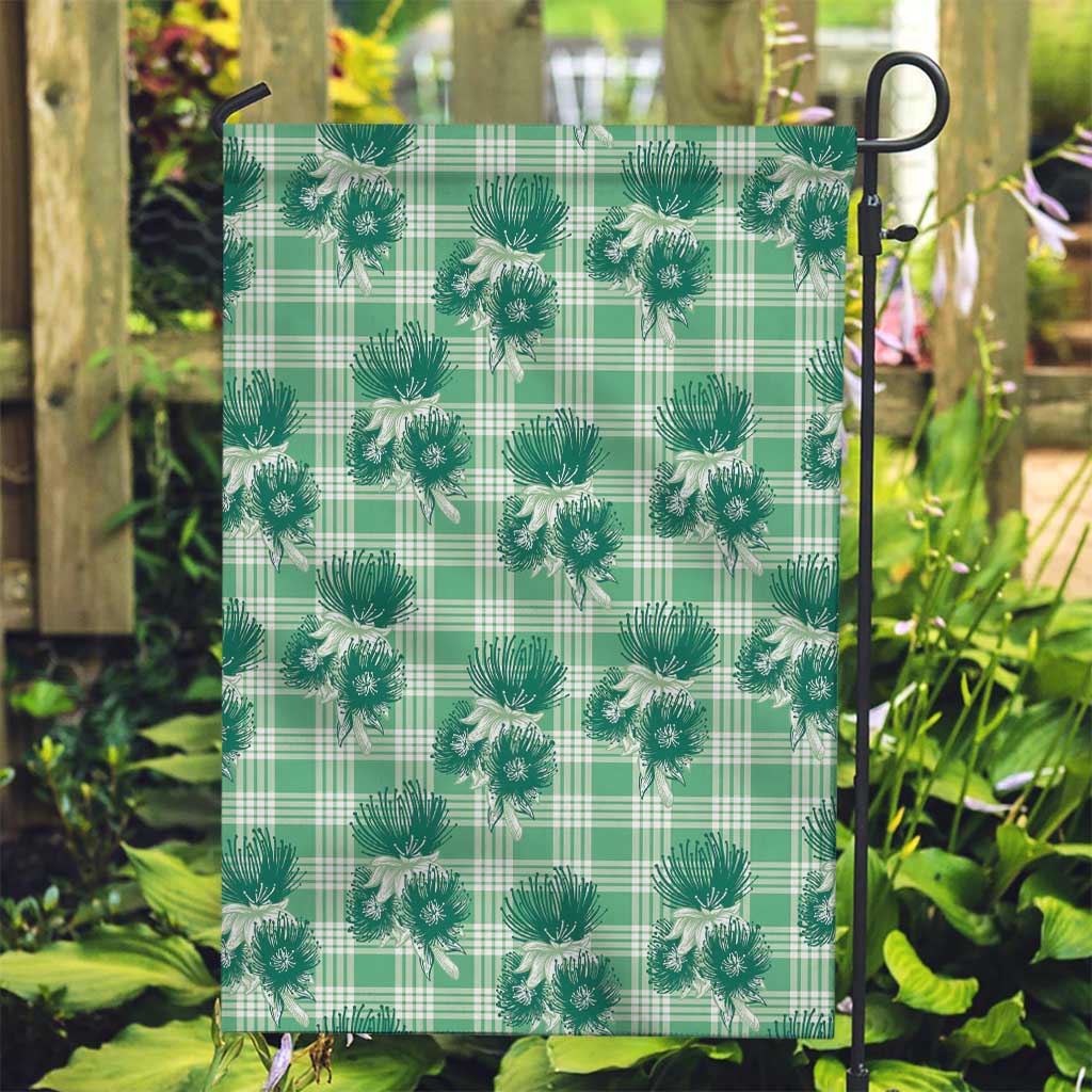 Green Palaka Hawaii Garden Flag Hawaiian Lehua Blossoms LT05 Garden Flag Green - Polynesian Pride