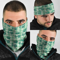 Green Palaka Hawaii Neck Gaiter Hawaiian Lehua Blossoms LT05 - Polynesian Pride