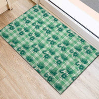 Green Palaka Hawaii Rubber Doormat Hawaiian Lehua Blossoms LT05 - Polynesian Pride