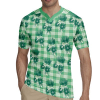 Green Palaka Hawaii Rugby Jersey Hawaiian Lehua Blossoms LT05 - Polynesian Pride