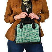 Green Palaka Hawaii Shoulder Handbag Hawaiian Lehua Blossoms LT05 - Polynesian Pride