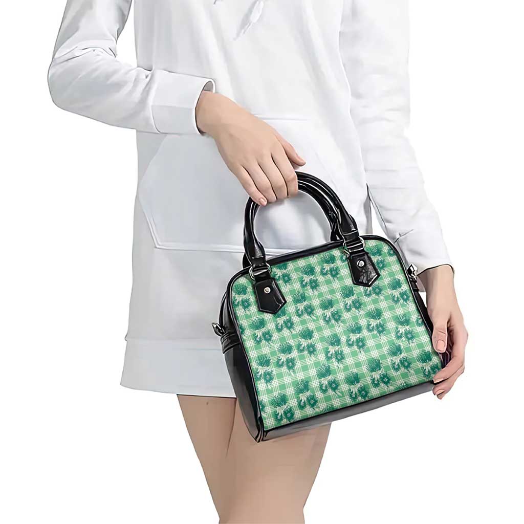 Green Palaka Hawaii Shoulder Handbag Hawaiian Lehua Blossoms LT05 - Polynesian Pride