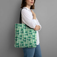 Green Palaka Hawaii Tote Bag Hawaiian Lehua Blossoms LT05 - Polynesian Pride