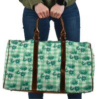 Green Palaka Hawaii Travel Bag Hawaiian Lehua Blossoms