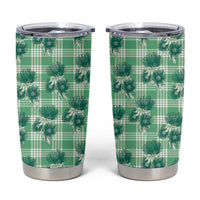 Green Palaka Hawaii Tumbler Cup Hawaiian Lehua Blossoms LT05 Green - Polynesian Pride