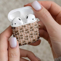 Brown Palaka Hawaii AirPods Case Hawaiian Lehua Blossoms LT05 - Polynesian Pride