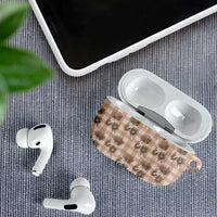 Brown Palaka Hawaii AirPods Case Hawaiian Lehua Blossoms LT05 - Polynesian Pride
