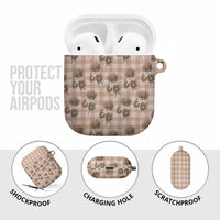 Brown Palaka Hawaii AirPods Case Hawaiian Lehua Blossoms LT05 - Polynesian Pride