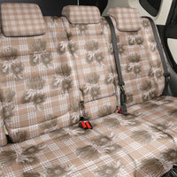 Brown Palaka Hawaii Back Car Seat Cover Hawaiian Lehua Blossoms LT05 - Polynesian Pride