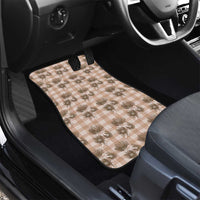 Brown Palaka Hawaii Car Mats Hawaiian Lehua Blossoms LT05 - Polynesian Pride