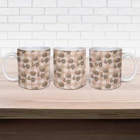 Brown Palaka Hawaii Ceramic Mug Hawaiian Lehua Blossoms LT05 - Polynesian Pride