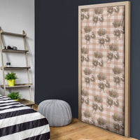 Brown Palaka Hawaii Door Cover Hawaiian Lehua Blossoms LT05 - Polynesian Pride