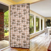 Brown Palaka Hawaii Door Cover Hawaiian Lehua Blossoms LT05 - Polynesian Pride