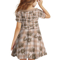 Brown Palaka Hawaii Family Matching Summer Maxi Dress and Hawaiian Shirt Hawaiian Lehua Blossoms