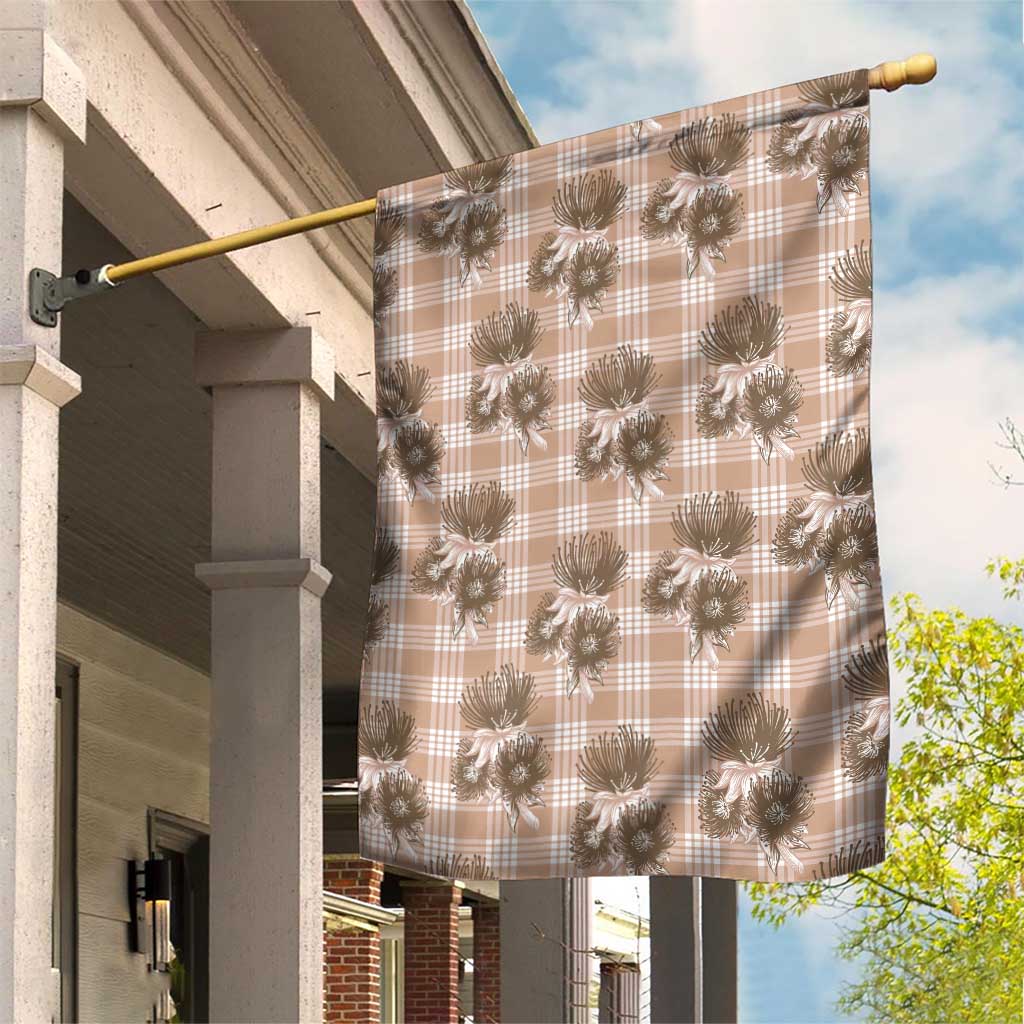 Brown Palaka Hawaii Garden Flag Hawaiian Lehua Blossoms LT05 House Flag Brown - Polynesian Pride