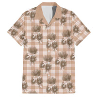 Brown Palaka Hawaii Hawaiian Shirt Hawaiian Lehua Blossoms LT05 Brown - Polynesian Pride