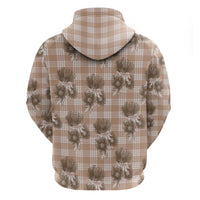Brown Palaka Hawaii Hoodie Hawaiian Lehua Blossoms LT05 - Polynesian Pride
