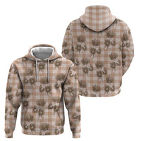 Brown Palaka Hawaii Hoodie Hawaiian Lehua Blossoms LT05 - Polynesian Pride