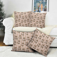 Brown Palaka Hawaii Pillow Cover Hawaiian Lehua Blossoms LT05 - Polynesian Pride