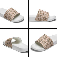 Brown Palaka Hawaii Slide Sandals Hawaiian Lehua Blossoms LT05 - Polynesian Pride