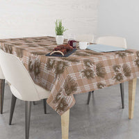 Brown Palaka Hawaii Tablecloth Hawaiian Lehua Blossoms