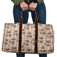 Brown Palaka Hawaii Travel Bag Hawaiian Lehua Blossoms LT05 Brown - Polynesian Pride