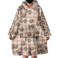 Brown Palaka Hawaii Wearable Blanket Hoodie Hawaiian Lehua Blossoms LT05 - Polynesian Pride