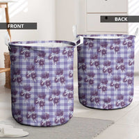 Purple Palaka Hawaii Laundry Basket Hawaiian Lehua Blossoms LT05 - Polynesian Pride