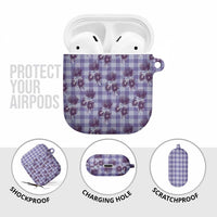 Purple Palaka Hawaii AirPods Case Hawaiian Lehua Blossoms LT05 - Polynesian Pride