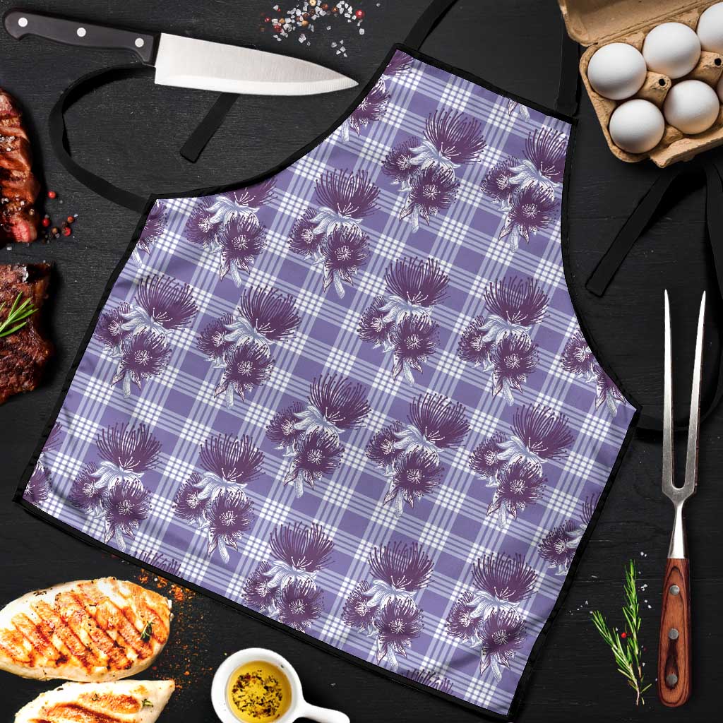 Purple Palaka Hawaii Apron Hawaiian Lehua Blossoms LT05 Purple - Polynesian Pride