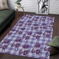 Purple Palaka Hawaii Area Rug Hawaiian Lehua Blossoms LT05 Purple - Polynesian Pride
