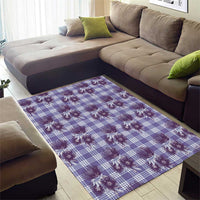 Purple Palaka Hawaii Area Rug Hawaiian Lehua Blossoms LT05 - Polynesian Pride