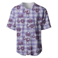 Purple Palaka Hawaii Baseball Jersey Hawaiian Lehua Blossoms LT05 Purple - Polynesian Pride