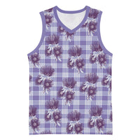 Purple Palaka Hawaii Basketball Jersey Hawaiian Lehua Blossoms LT05 Unisex Purple - Polynesian Pride