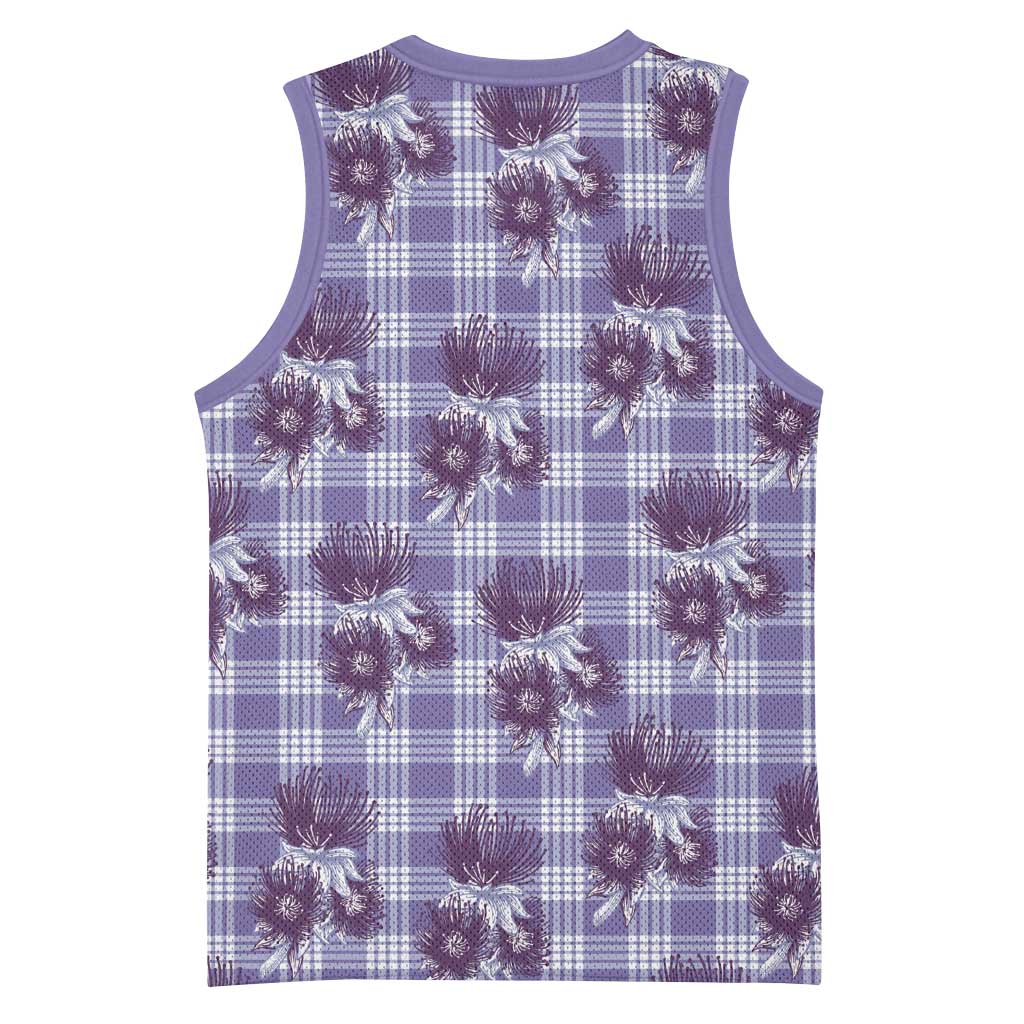 Purple Palaka Hawaii Basketball Jersey Hawaiian Lehua Blossoms LT05 - Polynesian Pride