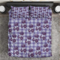 Purple Palaka Hawaii Bedding Set Hawaiian Lehua Blossoms