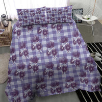 Purple Palaka Hawaii Bedding Set Hawaiian Lehua Blossoms