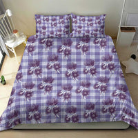 Purple Palaka Hawaii Bedding Set Hawaiian Lehua Blossoms
