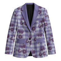 Purple Palaka Hawaii Blazer Hawaiian Lehua Blossoms LT05 Unisex Purple - Polynesian Pride