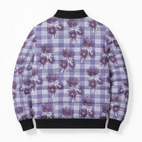 Purple Palaka Hawaii Bomber Puffer Jacket Hawaiian Lehua Blossoms LT05 - Polynesian Pride