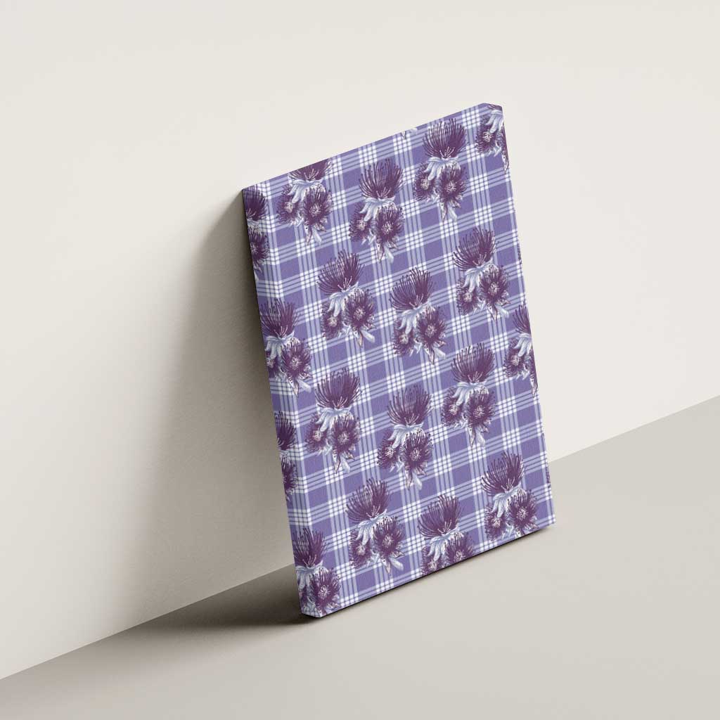 Purple Palaka Hawaii Canvas Wall Art Hawaiian Lehua Blossoms LT05 - Polynesian Pride
