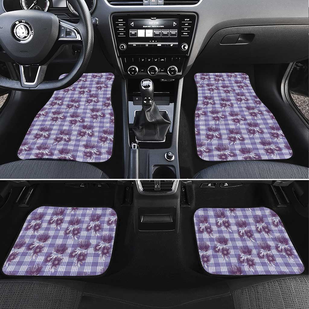 Purple Palaka Hawaii Car Mats Hawaiian Lehua Blossoms LT05 Set 4pcs Purple - Polynesian Pride