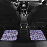 Purple Palaka Hawaii Car Mats Hawaiian Lehua Blossoms LT05 Set 2pcs - Back Purple - Polynesian Pride