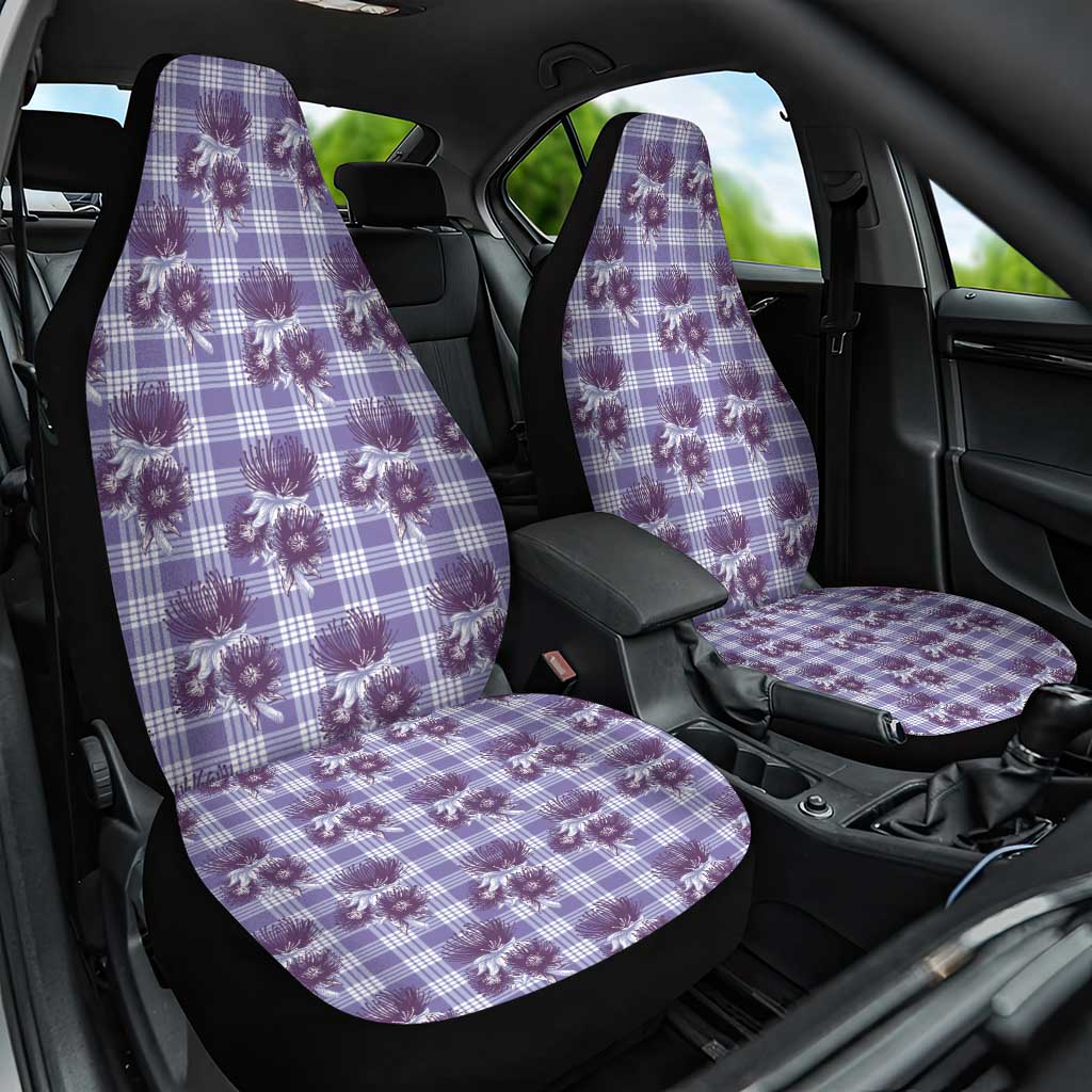 Purple Palaka Hawaii Car Seat Cover Hawaiian Lehua Blossoms LT05 One Size Purple - Polynesian Pride