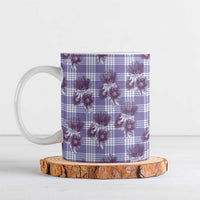 Purple Palaka Hawaii Ceramic Mug Hawaiian Lehua Blossoms LT05 Purple - Polynesian Pride