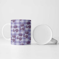 Purple Palaka Hawaii Ceramic Mug Hawaiian Lehua Blossoms LT05 - Polynesian Pride