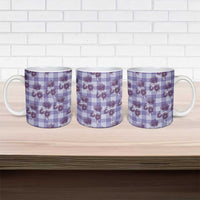 Purple Palaka Hawaii Ceramic Mug Hawaiian Lehua Blossoms LT05 - Polynesian Pride