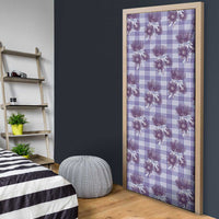 Purple Palaka Hawaii Door Cover Hawaiian Lehua Blossoms LT05 - Polynesian Pride